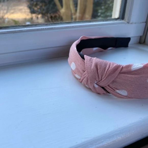 Anthropologie Pink Polk A Dot headband - Picture 2 of 7
